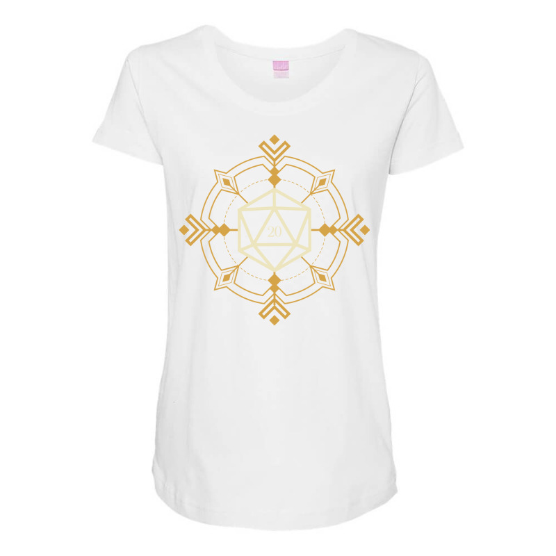 Magical Esoteric D20 Dice Maternity Scoop Neck T-shirt by boricanamisd | Artistshot