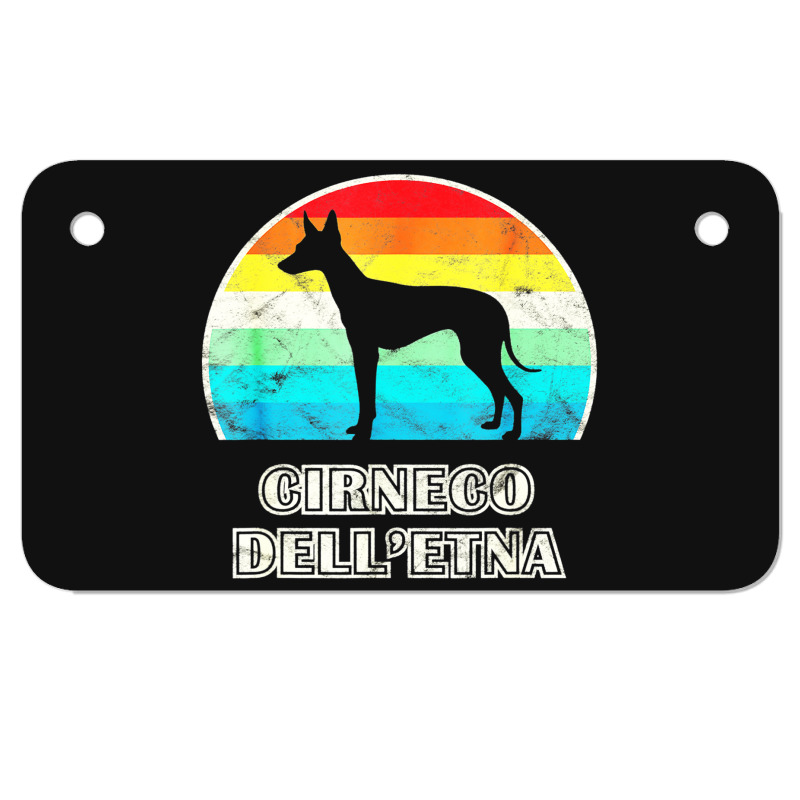 Cirneco Dell Etna Vintage Motorcycle License Plate | Artistshot