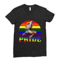 Pride Bearded Dragon Gay Lgbtq Rainbow Flag Retro  Ladies Fitted T-shirt | Artistshot