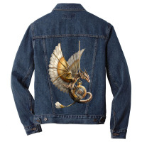 Steampunk Dragon On Watch Gift Vintage Men Denim Jacket | Artistshot