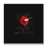 Womens It's Fine I'm Fine Everything Is Fine Knife Metal Print Square | Artistshot