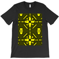 Guitar Yellow Seamless Wallpaper T-shirt | Artistshot