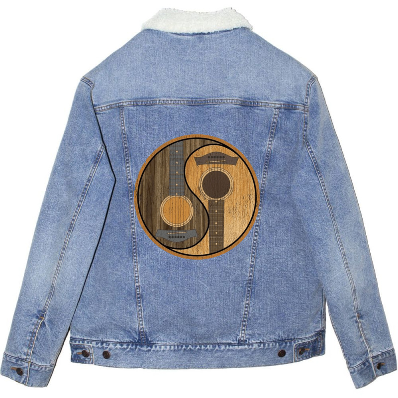 Guitar Yin Yang Unisex Sherpa-lined Denim Jacket | Artistshot