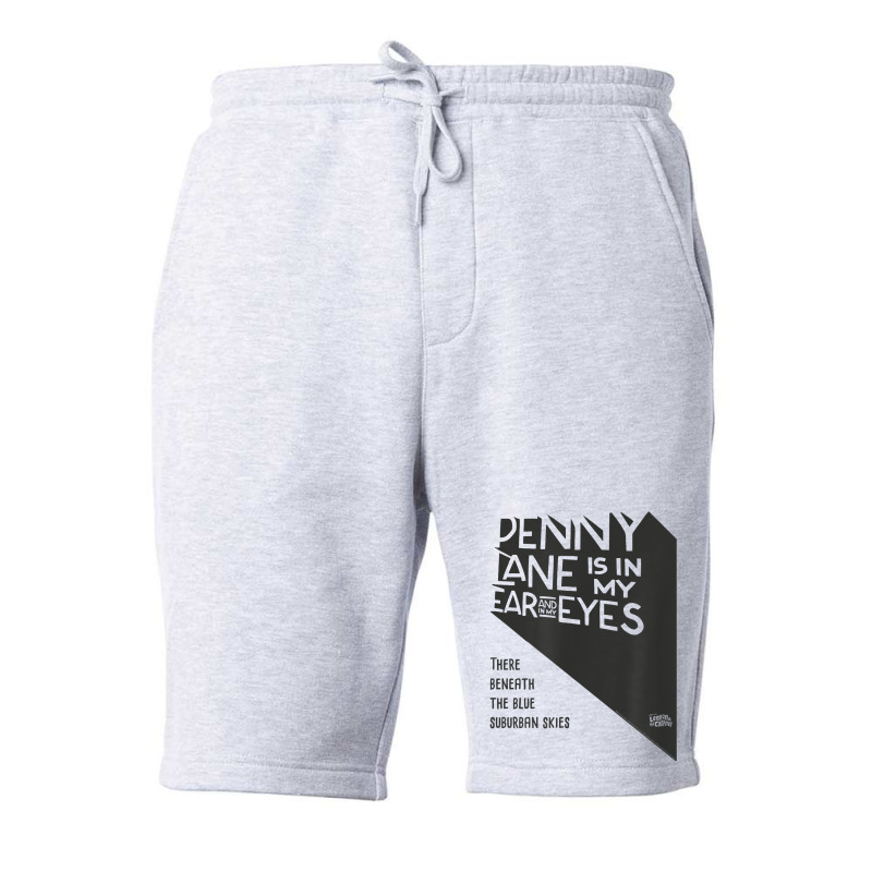 Lyrics By Lennon And Mccartney   Penny Lane T Shir Fleece Short | Artistshot