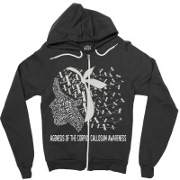 Womens We Wear Silver For Agenesis Of The Corpus C Zipper Hoodie | Artistshot