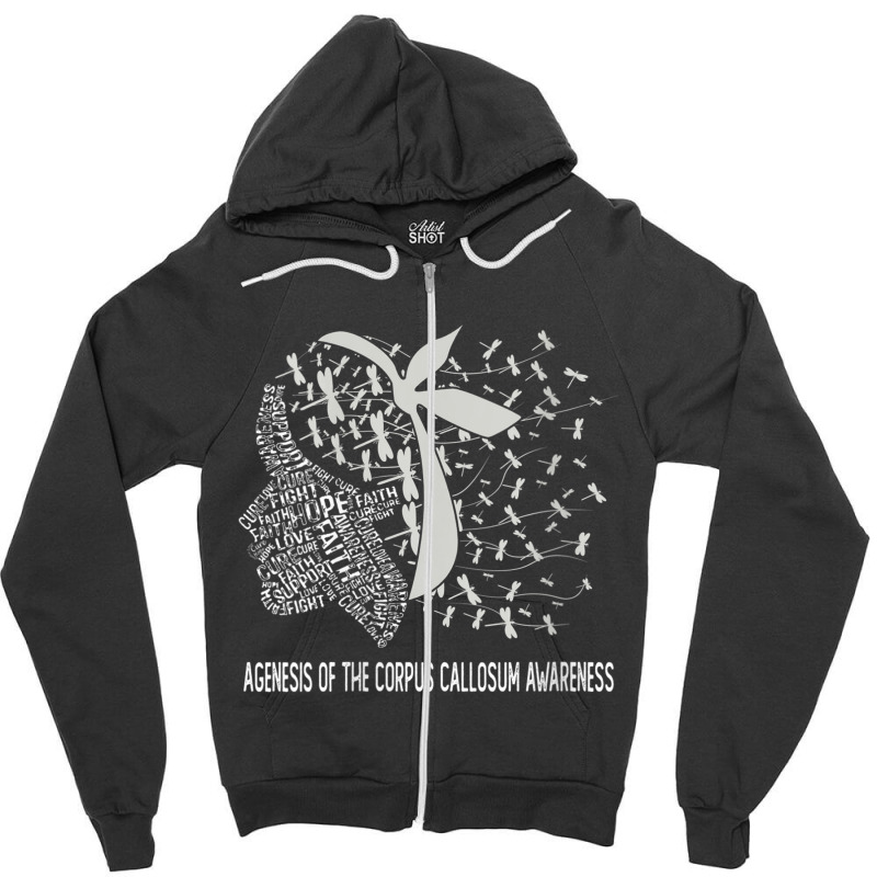 Womens We Wear Silver For Agenesis Of The Corpus C Zipper Hoodie by SusanLynnHartmann | Artistshot