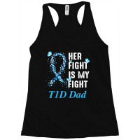 Mens Her Fight Is My Fight T1d Dad Type 1 Diabetes Racerback Tank | Artistshot