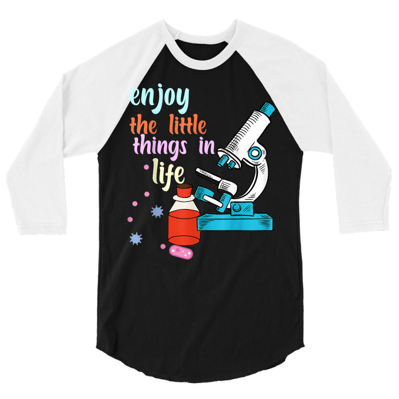 Funny Microscope Microbiologists Biology Nerd Scie 3/4 Sleeve Shirt | Artistshot