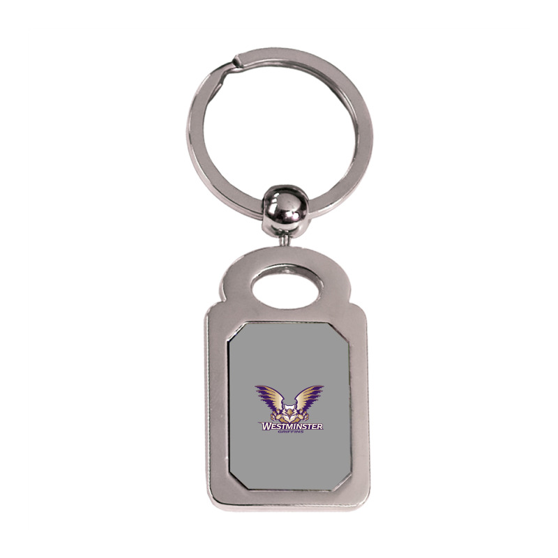 Westminster Griffin Silver Rectangle Keychain | Artistshot