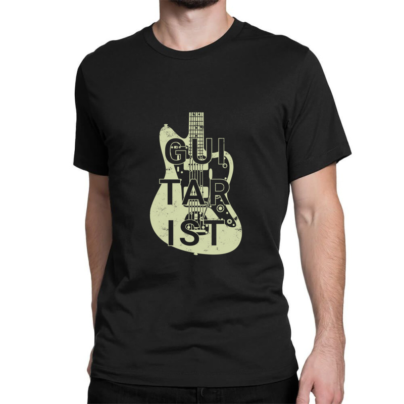 Guitarist Electric Guitar Body Cream Color Classic T-shirt | Artistshot