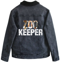 Zoo Keeper Costume Safari Wildlife Zookeeper Costu Unisex Sherpa-lined Denim Jacket | Artistshot