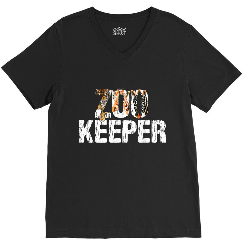 Zoo Keeper Costume Safari Wildlife Zookeeper Costu V-neck Tee | Artistshot