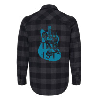 Guitarist Electric Guitar Body Teal Color Flannel Shirt | Artistshot