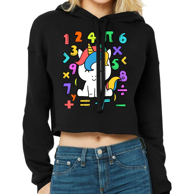 Number Day Kids Girls Costume Numbers Math Day Cal Cropped Hoodie by ravand | Artistshot