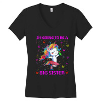 I'm Going To Be A Big Sister 2021 Unicorn T Shirt Women's V-neck T-shirt | Artistshot