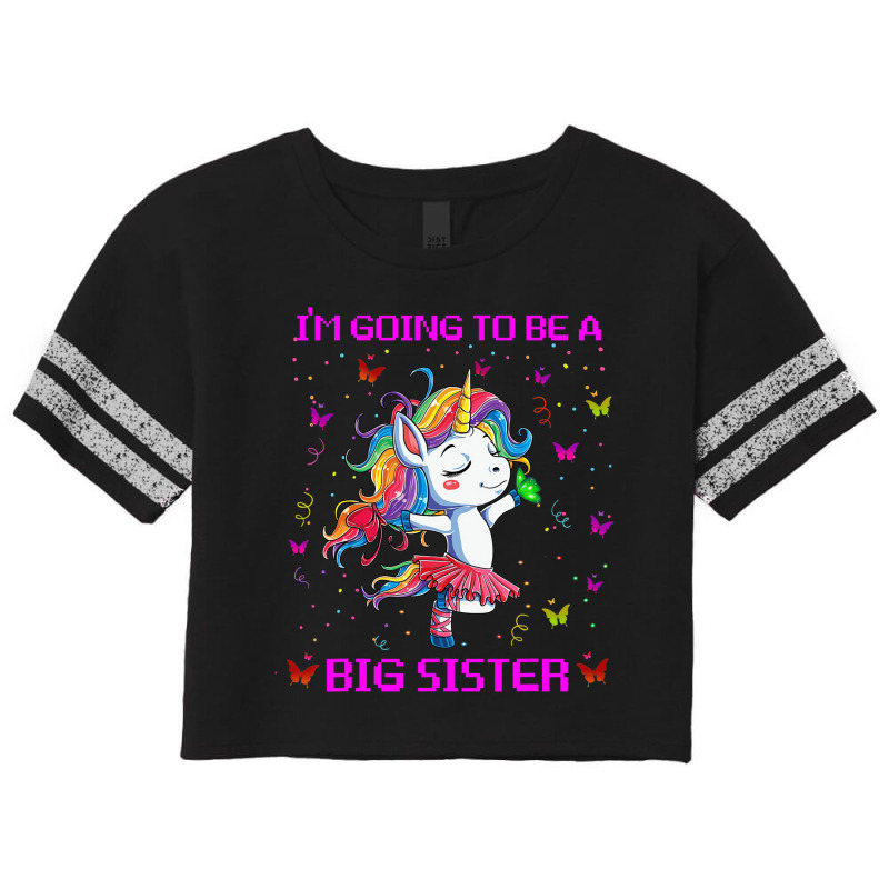 I'm Going To Be A Big Sister 2021 Unicorn T Shirt Scorecard Crop Tee by bettincam | Artistshot