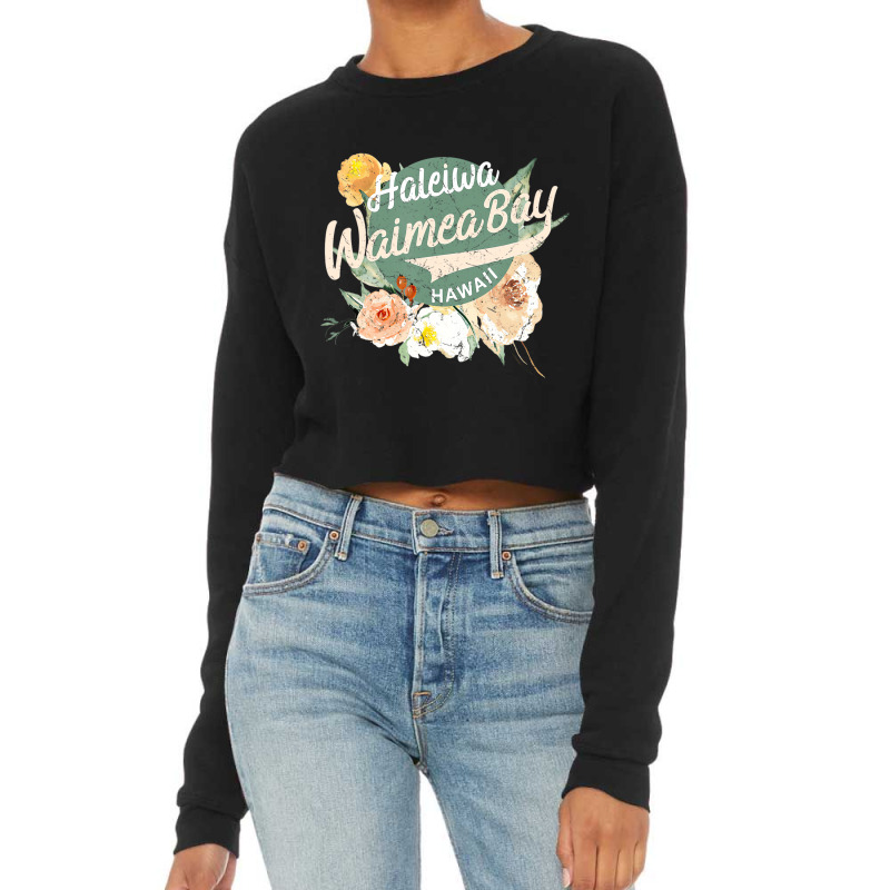 Hawaii Waimea Bay Oahu North Shore Hawaiian T Shir Cropped Sweater by galloywa | Artistshot