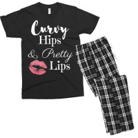 Curvy Hips And Pretty Lips T Shirt Men's T-shirt Pajama Set | Artistshot