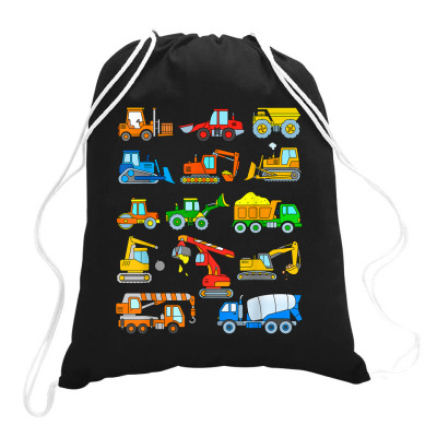 Construction Excavator Shirt For Boys Girls Men And Women Drawstring Bags Designed By Conco335@gmail.com