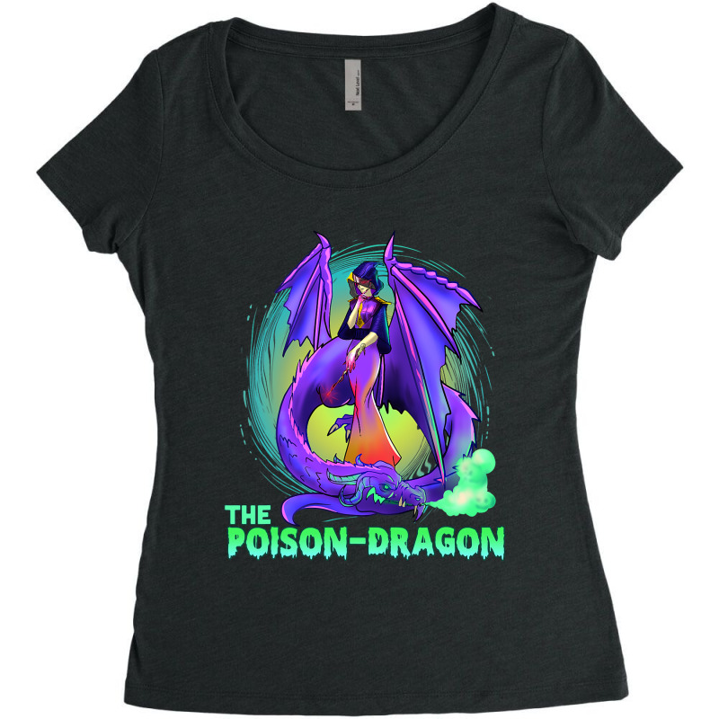 Funny Anime Dragon Mythical Creature Anime Women's Triblend Scoop T-shirt by spreesgomez | Artistshot