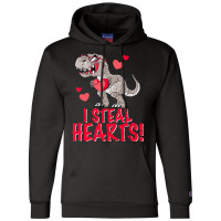 I Steal Hearts Trex Dino Boys Valentines Day Dinos Champion Hoodie | Artistshot