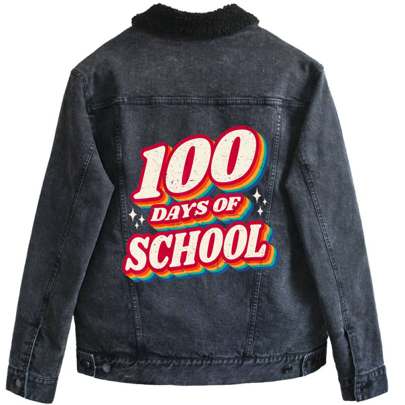 Cute 100 Days Of School And Still Loving It Hearts Unisex Sherpa-lined Denim Jacket | Artistshot