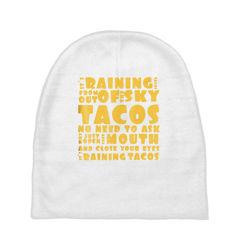 Funny Its Raining Tacos Tshirt For Men Women & Kid Baby Beanies | Artistshot