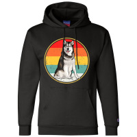 Vintage Retro Sunset Alaskan Malamute Dog T Shirt Champion Hoodie | Artistshot