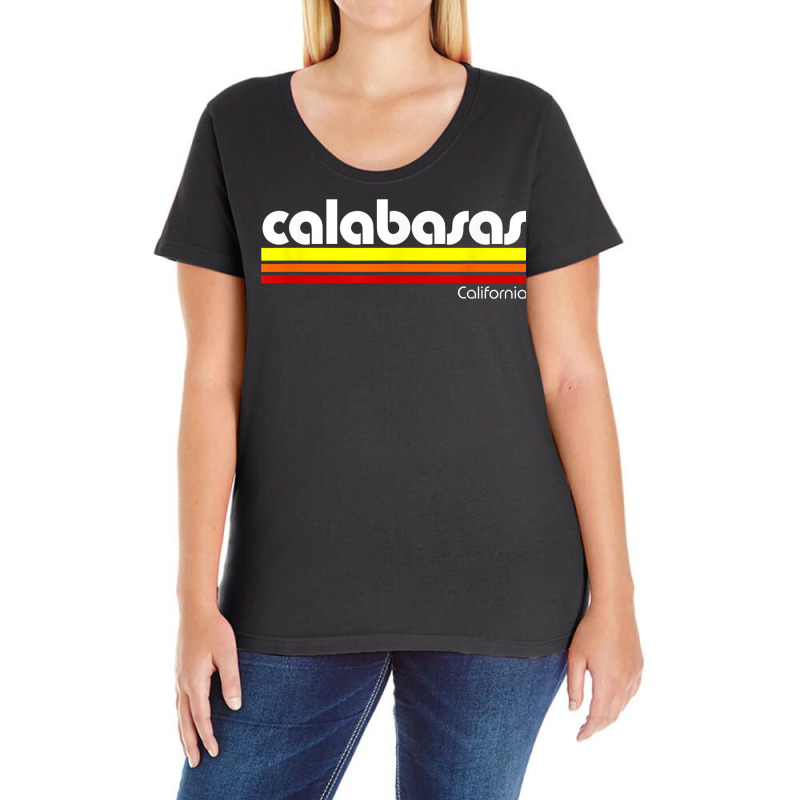 Retro Calabasas California T Shirt Ladies Curvy T-Shirt by TeaMenShop | Artistshot