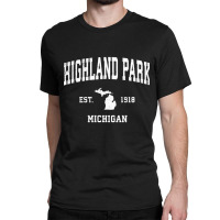 Highland Park Michigan Mi Vintage Athletic Sports Classic T-shirt | Artistshot