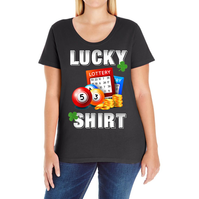 Lucky Lottery, Gambling Fun Lotto T Shirt, Dk Ladies Curvy T-Shirt by arainro | Artistshot