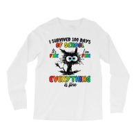 Womens 100 Days Of School It's Fine I'm Fine Every Long Sleeve Shirts | Artistshot