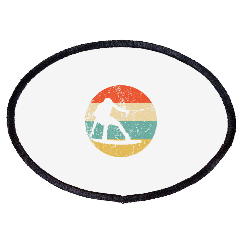 Wakeboarding Retro Wakeboarder T Shirt Oval Patch | Artistshot