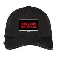 Professional Binge Watcher - Inside A Tv Screen Vintage Cap | Artistshot