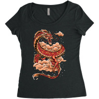 Awesome Mystical Chinese Dragon King Of Dragon Women's Triblend Scoop T-shirt | Artistshot