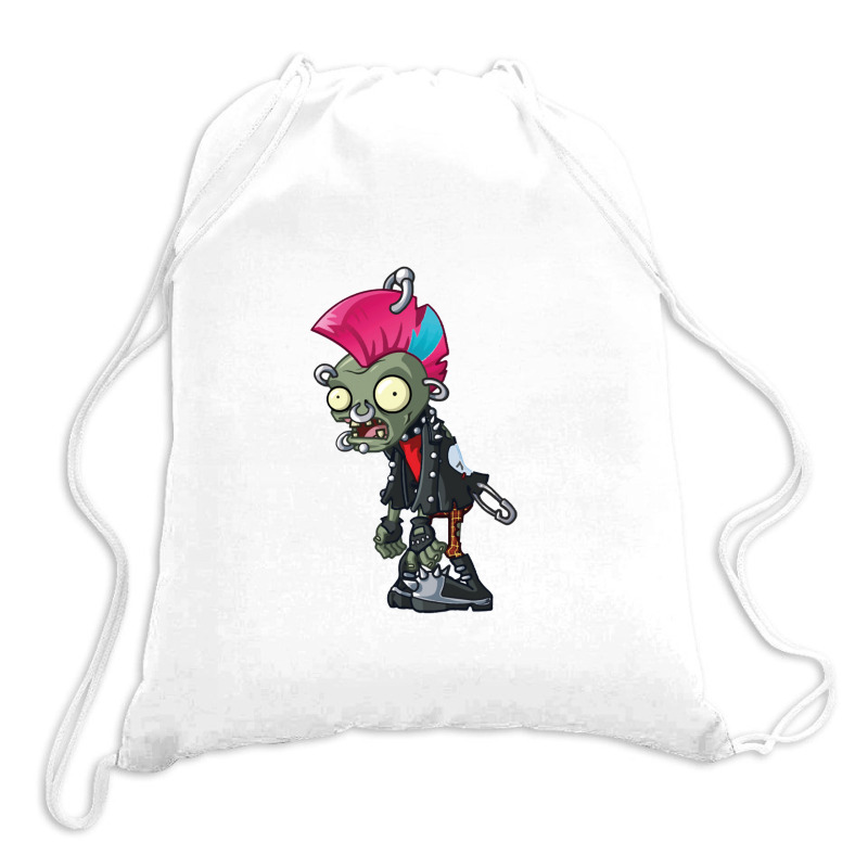 Plants Vs Zombies Punk Zombie Classic Drawstring Bags | Artistshot