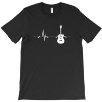 Guitar Musician Gift Acoustic Guitar Heartbeat T-shirt | Artistshot