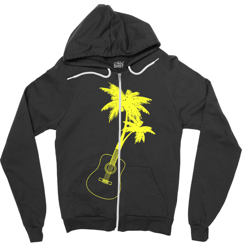 Guitar Palm Zipper Hoodie | Artistshot