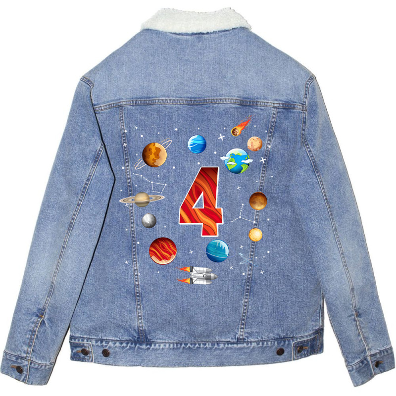 My Favorite Flight Attendant Calls Me Mom   Airpla Unisex Sherpa-lined Denim Jacket | Artistshot