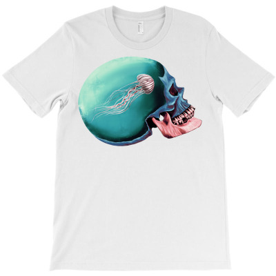 Jellyfsh - Skull Two Color T-shirt Designed By Şahin Aldıç