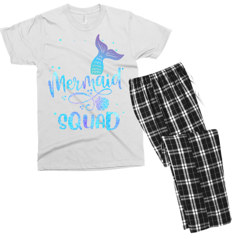 Mermaid Squad Cute Girls Birthday Squad Mermaid Ta Men's T-shirt Pajama Set | Artistshot