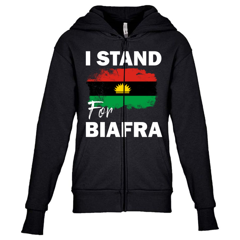 I Stand For Biafra Youth Zipper Hoodie by cogentprint | Artistshot