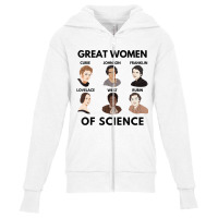 Great Women Of Science, Feminist And Stem Girls Em Youth Zipper Hoodie | Artistshot