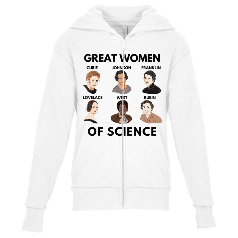 Great Women Of Science, Feminist And Stem Girls Em Youth Zipper Hoodie by kranendon | Artistshot