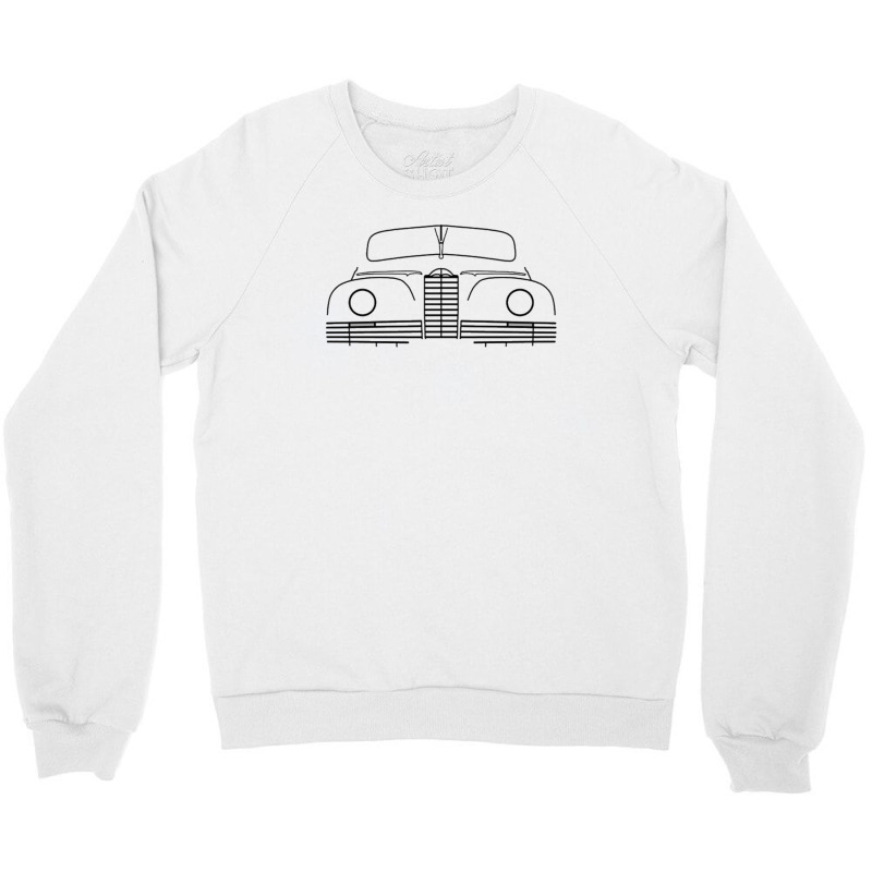 Packard Super Clipper 1940s Classic Car Black Outl Crewneck Sweatshirt by CaldwellNichols22 | Artistshot