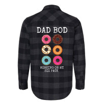 Mens Dad Bod Working On My Six 6 Pack Funny Donut Flannel Shirt | Artistshot