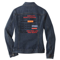 Question Your Morality Ladies Denim Jacket | Artistshot