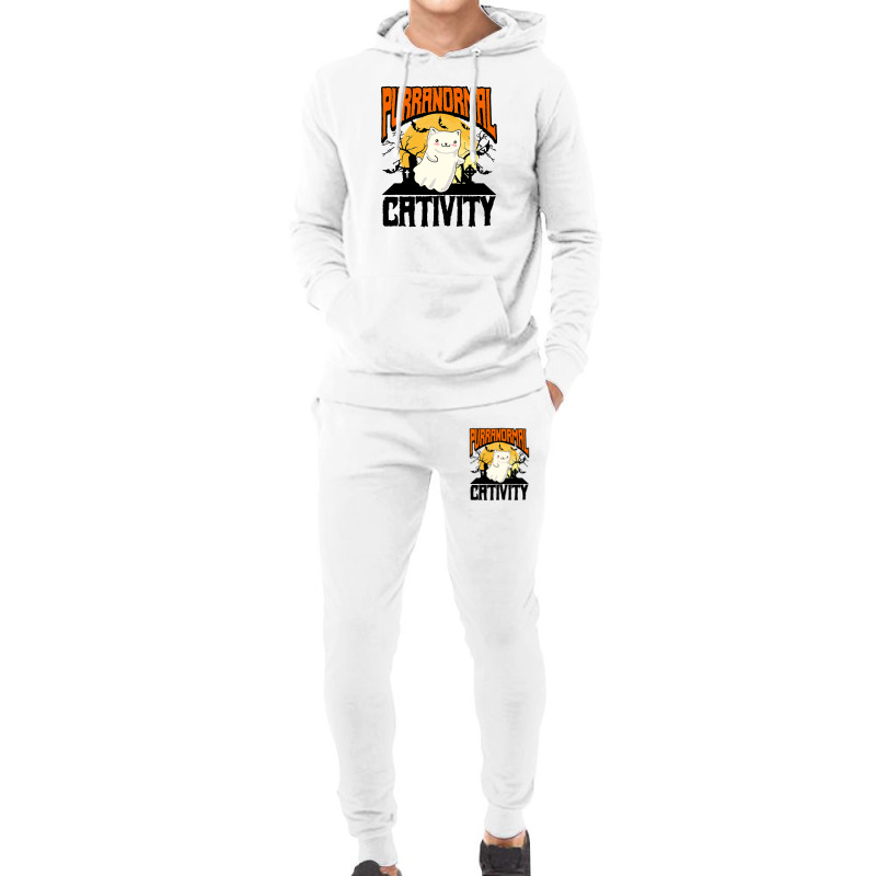 Floating Ghost Feline Halloween Ghost Hoodie & Jogger Set | Artistshot