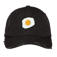 Polyhedral D20 Dice Sunny Side Up Egg Vintage Cap | Artistshot