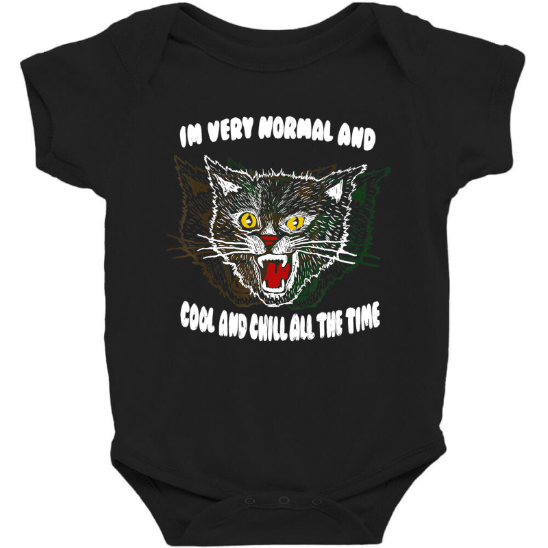 Angry Cat Iâ€™m Very Normal And Cool And Chil Baby Bodysuit by imelde | Artistshot